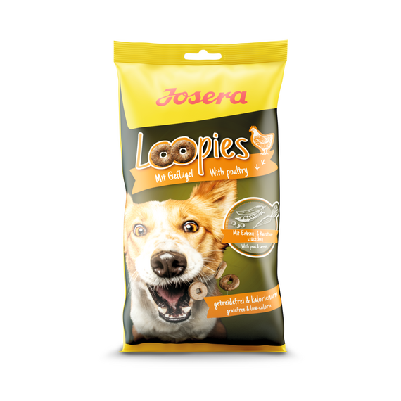 Josera Loopies mit Geflügel bezzbożowe przysmaki dla dorosłych psów z drobiem 150g 