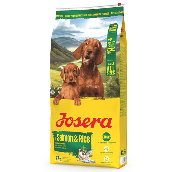 Josera Mother&Puppy Salmon & Rice sucha karma dla suk karmiących i szczeniąt, Waga [kg]: 12.5 