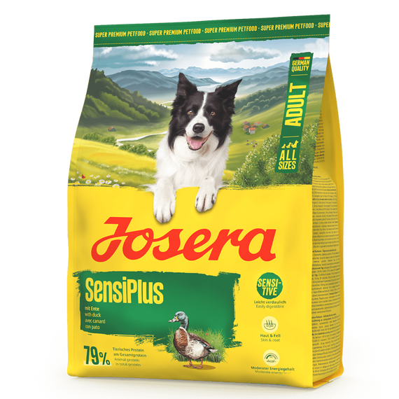 Josera Adult SensiPlus sucha karma z kaczką i ryżem dla psów z wrażliwym układem pokarmowym, Waga [kg]: 0.9 