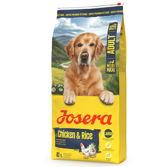 Josera Adult Chicken & Rice pełnoporcjowa karma sucha z kurczakiem i ryżem dla psów ras średnich i dużych, Waga [kg]: 12.5 