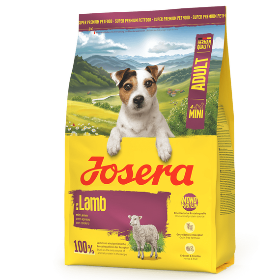 Josera Mini Adult Lamb monobiałkowa sucha karma z jagnięciną dla psów małych ras, Waga [kg]: 3 