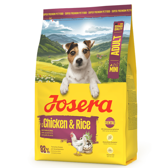 Josera Mini Adult Chicken & Rice sucha karma z kurczakiem i ryżem dla dorosłych psów małych ras, Waga [kg]: 3 