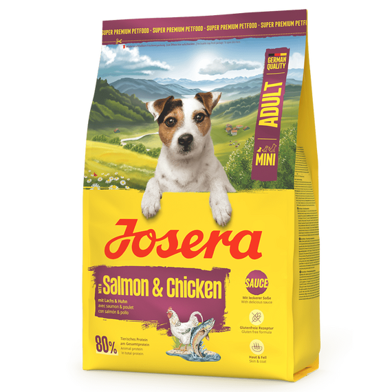Josera Mini Adult Salmon & Chicken sucha karma z łososiem i kurczakiem dla dorosłych psów małych ras, Waga [kg]: 3 