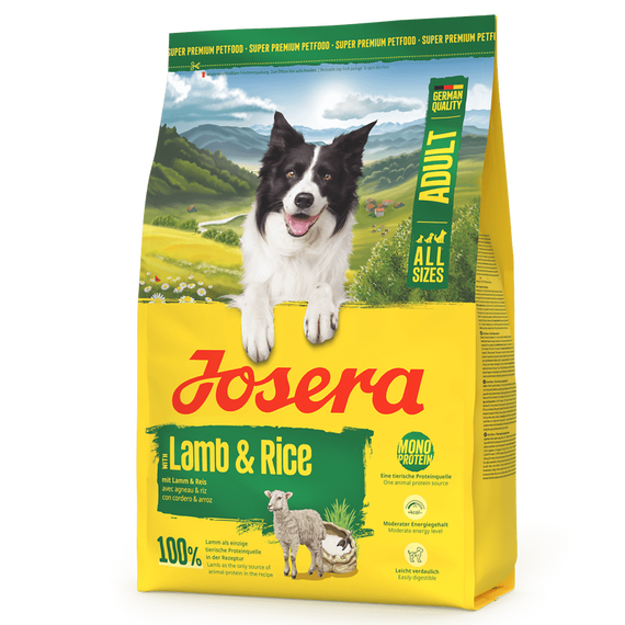 Josera Adult Lamb & Rice sucha karma z jagnięciną i ryżem dla dorosłych psów wszystkich ras, Waga [kg]: 3 