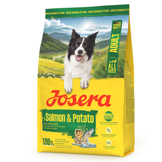 Josera Adult Salmon & Potato bezzbożowa sucha karma z łososiem dla dorosłych psów, Waga [kg]: 3 