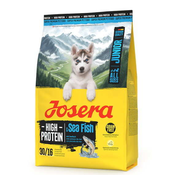 Josera High Protein Junior Sea Fish bezzbożowa sucha karma z łososiem dla aktywnych szczeniąt, Waga [kg]: 3 