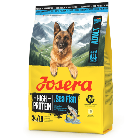 Josera High Protein Adult Sea Fish bezzbożowa sucha karma z rybami dla aktywnych psów, Waga [kg]: 3 