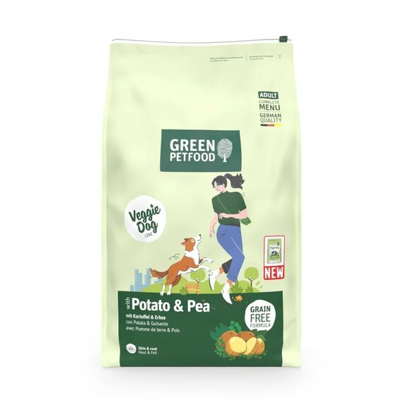 Green Petfood high Protein with Potato & Pea karma sucha wege z ziemniakami i groszkiem dla dorosłych psów, Waga [kg]: 10 
