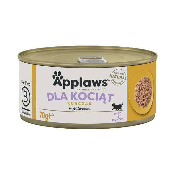 APPLAWS Kitten Chicken in Jelly Kitten pierś z kurczaka dla kociąt 70g 