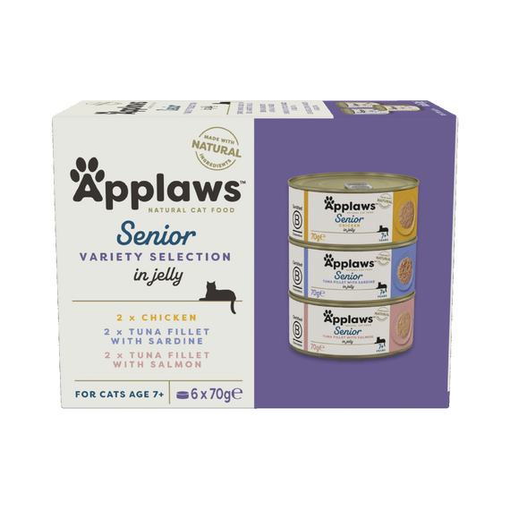 APPLAWS Senior Variety Selection in Jelly Senior Multipak mix smaków w galaretce dla starszych kotów 4x6x70g 